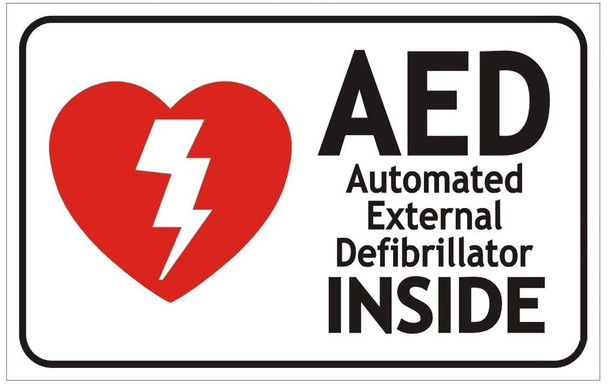 AED AUTOMATED External DEFIBRILLATOR Sign