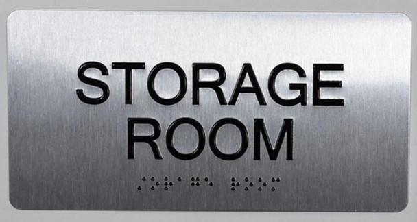 Storage Room Sign-Tactile Signs  Silver-Tactile Touch Braille Sign-Tactile Signs