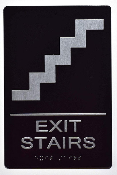 EXIT Stairs Sign-Tactile Signs