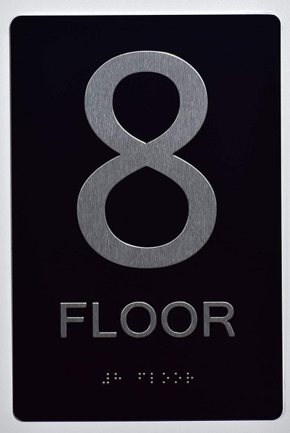 Floor Number Sign-Tactile Signs 8TH Floor Sign-Tactile Signs