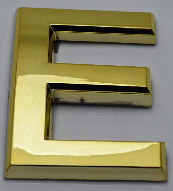 Apartment Number/Mailbox Number, Door Number. Letter E Gold