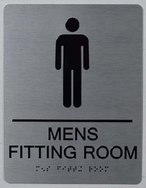MenS Fitting Room Sign-Tactile Sign