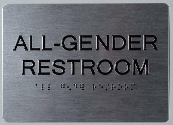 All Gender Restroom Sign-Tactile Signs All Gender Restroom Sign-Tactile Signs