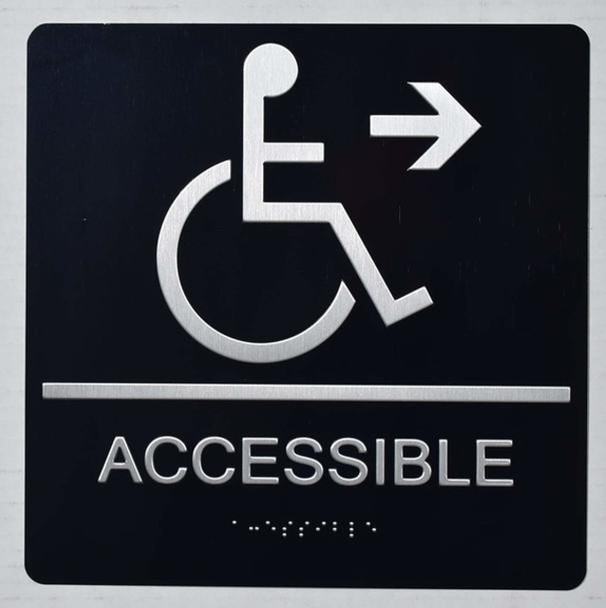 ACCESSIBLE Right Arrow Sign-Tactile Signs