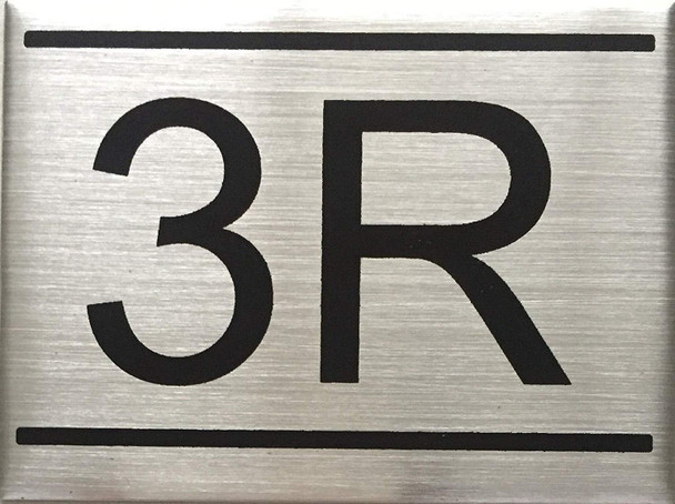 APARTMENT NUMBER -3R -BRUSHED ALUMINUM