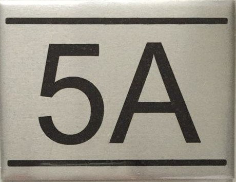 APARTMENT NUMBER -5A -BRUSHED ALUMINUM