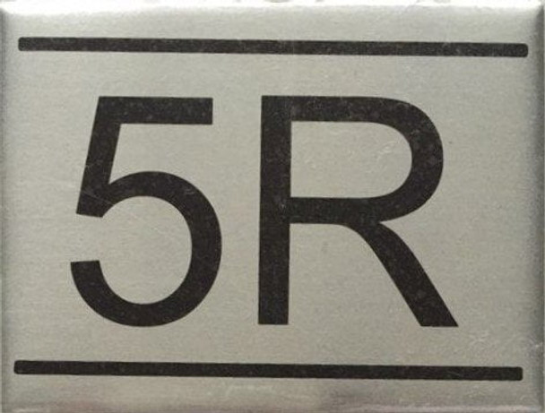 APARTMENT NUMBER -5R -BRUSHED ALUMINUM APARTMENT NUMBER -5R -BRUSHED ALUMINUM