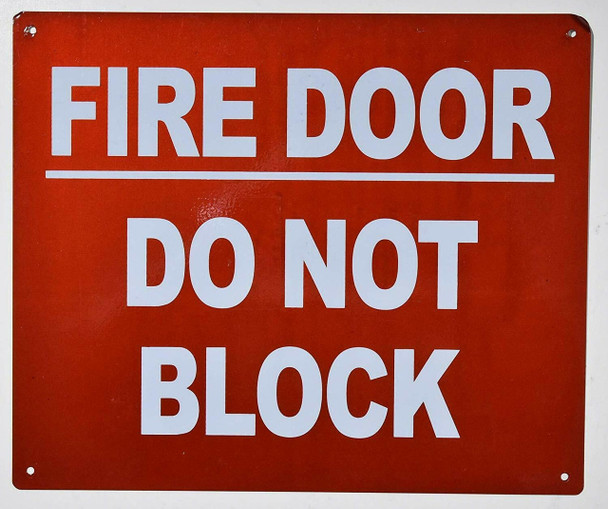 FIRE Door DO NOT Block Sign