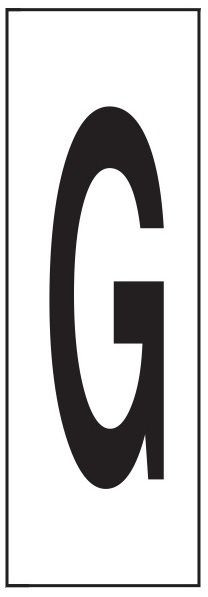 PHOTOLUMINESCENT DOOR NUMBER G SIGN HEAVY DUTY / GLOW IN THE DARK "DOOR NUMBER" SIGN HEAVY DUTY