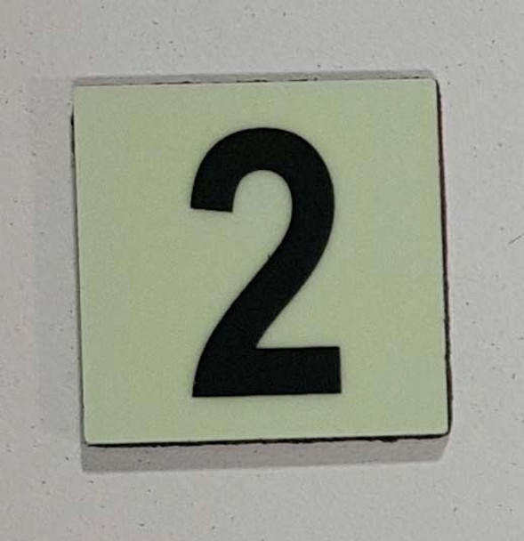Glow in dark Number 2 sign- The Liberty Line Glow in dark Number 2 sign- The Liberty Line