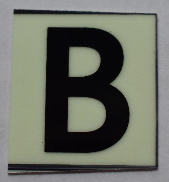 PHOTOLUMINESCENT DOOR NUMBER B SIGN PHOTOLUMINESCENT DOOR NUMBER B SIGN