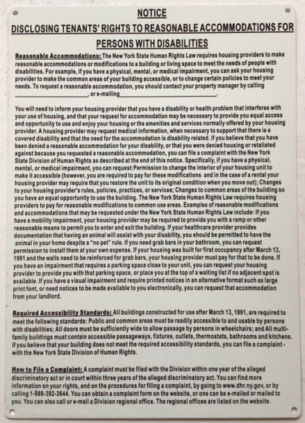 HPD Reasonable Accommodation SIGN
