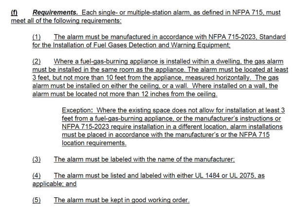 where to install my gas detector  per LL157 where to install my gas detector  per LL157