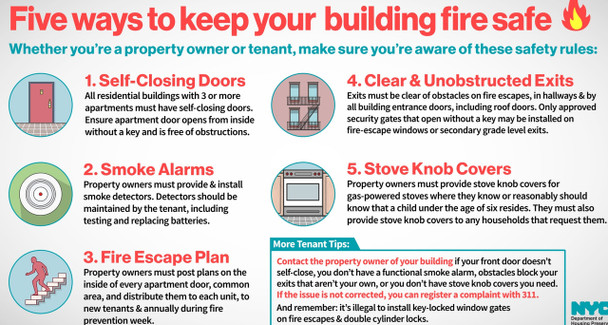 Five ways to keep your building fire safe hpd flyer Five ways to keep your building fire safe hpd flyer