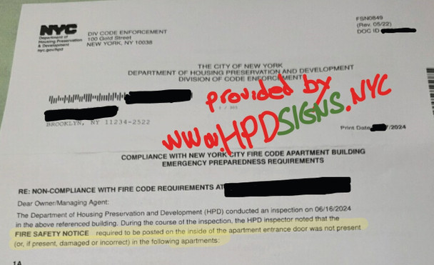 HPD sample Letter regarding fire safety notice -owner got via mail HPD sample Letter regarding fire safety notice -owner got via mail