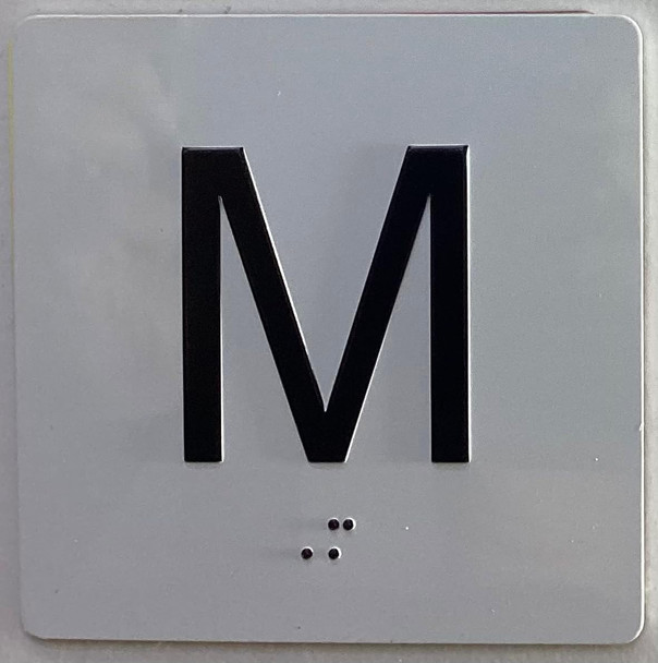 Elevator floor M Sign/jamb plate floor Mezanine sign letters/Image & Grade 2 Braille - Includes Red Adhesive pad for Easy Installation Elevator floor M Sign/jamb plate floor Mezanine sign letters/Image & Grade 2 Braille - Includes Red Adhesive pad for Easy Installation