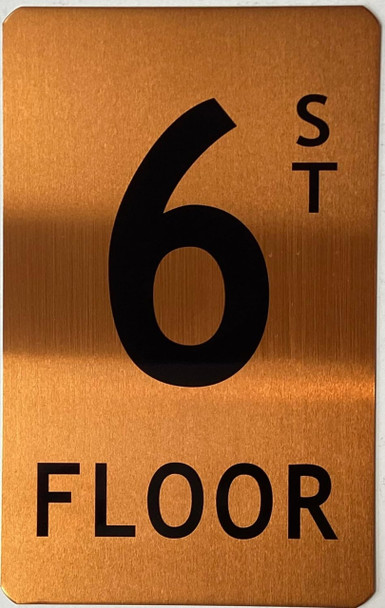 GOLD FLOOR NUMBER SIGN, aluminum, Size 5x8 inch The Gold Mountain Line GOLD FLOOR NUMBER SIGN, aluminum, Size 5x8 inch The Gold Mountain Line
