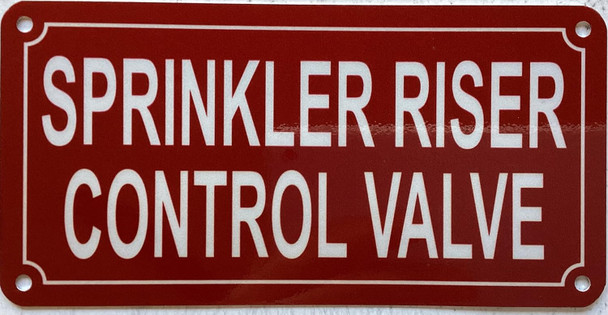 sprinkler riser control valve sign sprinkler riser control valve sign