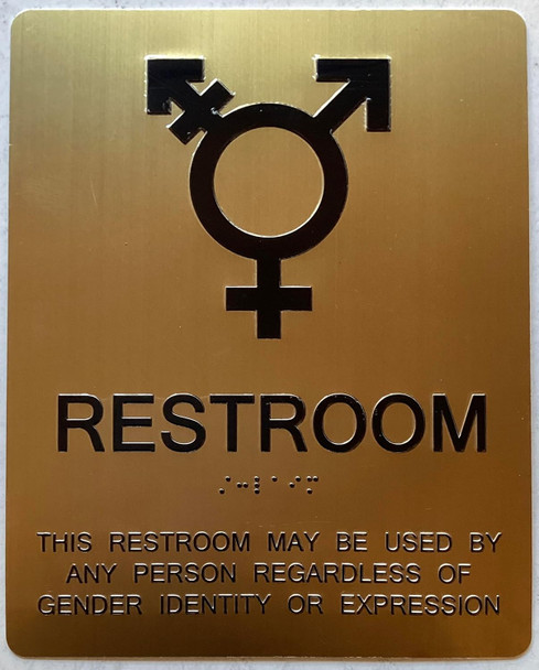 NYC RESTROOM SIGN Tactile Graphics Grade 2 Braille Text with raised letters aluminum, Safety Sign for Office, school Hospital,brush SILVER NYC RESTROOM SIGN Tactile Graphics Grade 2 Braille Text with raised letters aluminum, Safety Sign for Office, school Hospital,brush SILVER