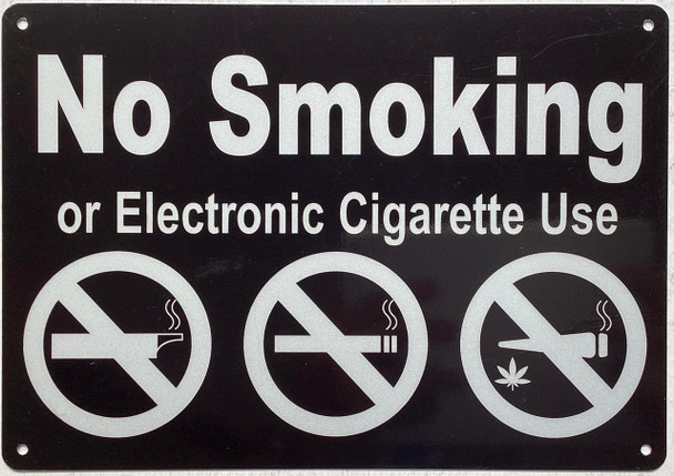 NO SMOKING OR ELECTRONIC CIGARETTES SIGN NO SMOKING OR ELECTRONIC CIGARETTES SIGN