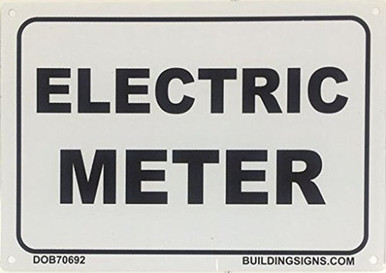 Meter On Sign ELECTRIC METER SIGN (WHITE ALUMINIUM )