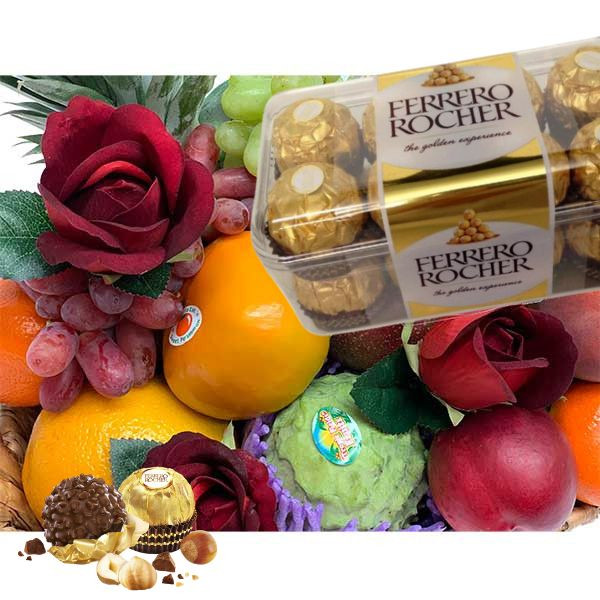 Deluxe Chocolate Fruit Basket