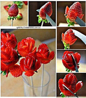 How to Make Strawberry Roses For Your Gifts