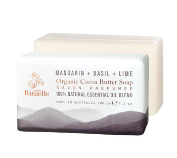 Urban Rituelle | EQUILIBRIUM | Mandarin + Basil + Lime Organic Cocoa Butter Soap Bar - 200gm