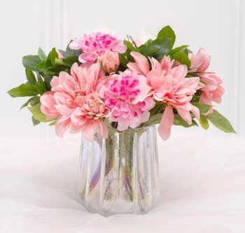 Dahlia & Cabbage Rose Bouquet - Light Pink