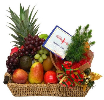Christmas Gift Baskets | Christmas Basket + Christmas Cake + Mini Christmas Tree