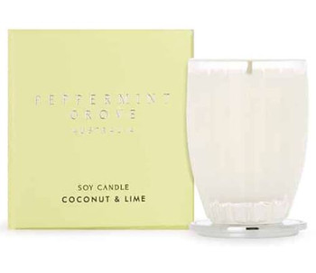 Coconut & Lime Small Soy Candle 60g - Peppermint Grove