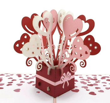 Pop Up Cards | Heart Balloon Box