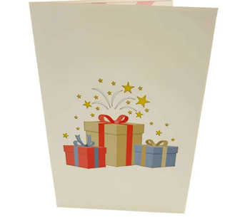 birthday present pop up card