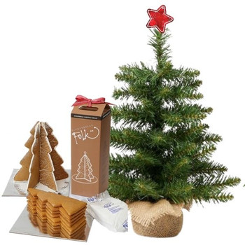 Live Christmas Tree + Gingerbread Folk Tree Kit