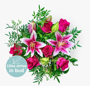 Roses and Lilies Pink Flower Gifts