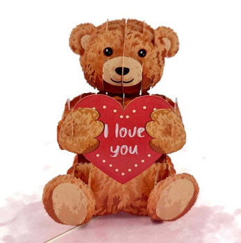 I Love You Bear Pop Up Card