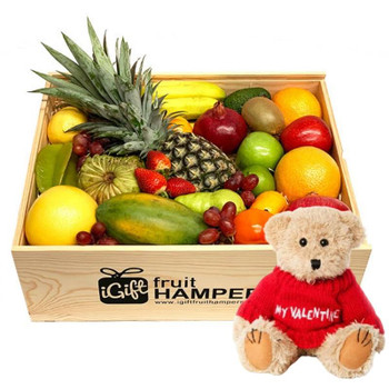 Valentines Day Hamper with Message Bear
