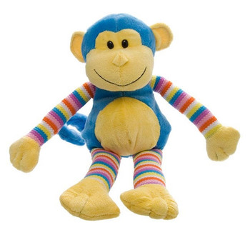 Australian Milo Monkey Bright Striped Hot Blue Soft Toy