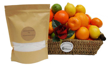 Fruit Basket Flu Buster Citrus + 1Kg Epsom Bath Salts