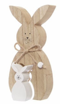 Wooden Rabbits Home Decor