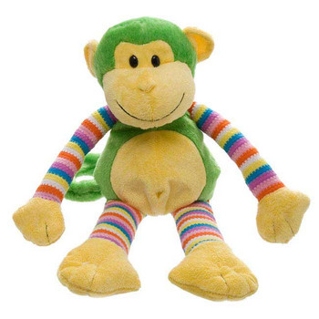 Australian Milo Monkey Bright Striped Green Soft Toy