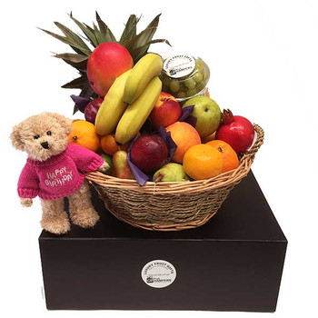 Birthday Hamper with Pink Cute and Cuddly Bear Birthday Hamper with Pink Cute and Cuddly Bear