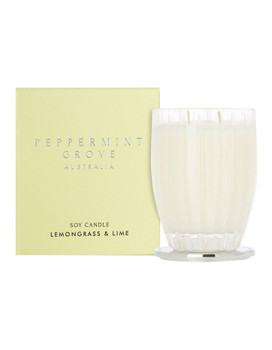 Lemongrass + Lime Large Candle 350g - Peppermint Grove Candles