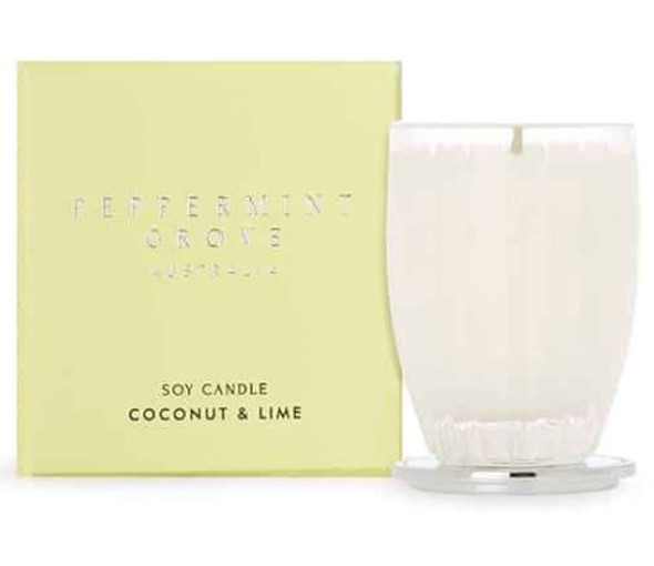 Coconut & Lime Small Soy Candle 350g - Peppermint Grove