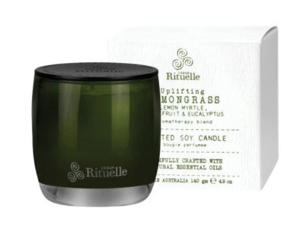Lemongrass Scented Soy Candle - 140g -Urban Rituelle