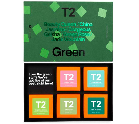 T2 Gift Set | T2 Tea | Green Tea Five Pack