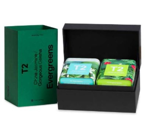 T2 Tea | Evergreens | Tea Gift Box | Icon Duo