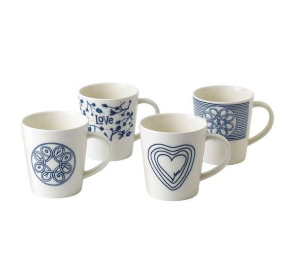 Royal Doulton | Ellen DeGeneres Blue Love Mug Set of 4