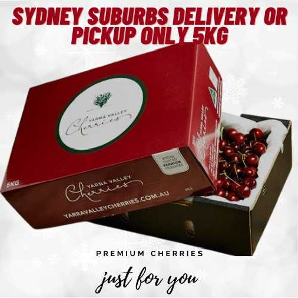 Box of Cherries 5kg - Premium Sydney Delivery Only Box of Cherries 5kg - Premium Sydney Delivery Only