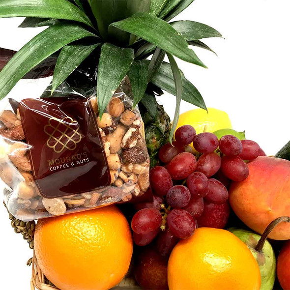 Mini Fruit Basket + Gourmet Mixed Nuts